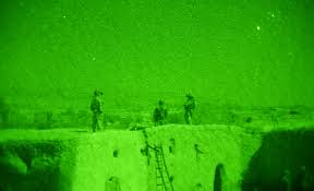 NVG soldiers on walls